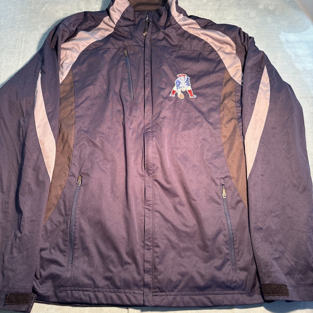 Antigua New England Patriots Jacket Mens Large Navy Blue Full Zip Pat Patriot L